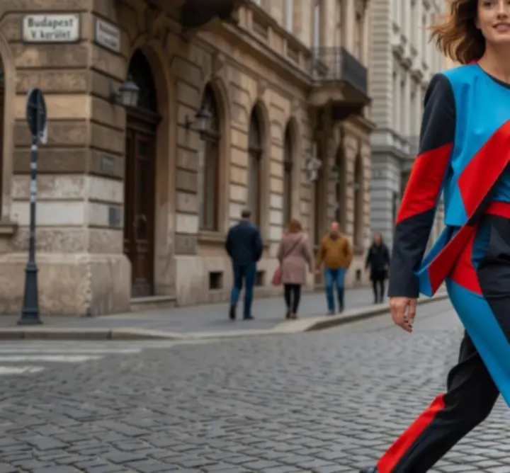 Budapesti street style outfit 2026-os trendi színekkel